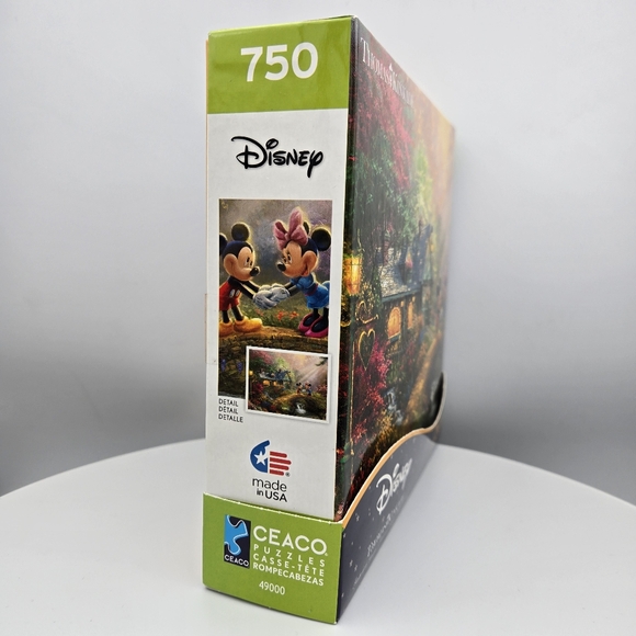 Disney Thomas Kinkade 750-Piece Puzzle Mickey and Minnie Sweetheart Bridge - Picture 6 of 9